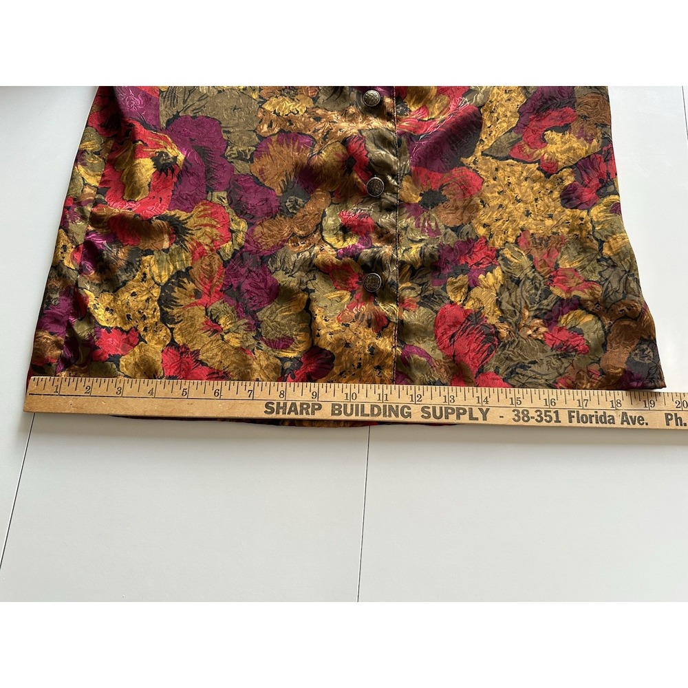 VTG Chic Top Office Secretary Eva Laurel Floral Blouse Career Sz 6 - Picture 15 of 16